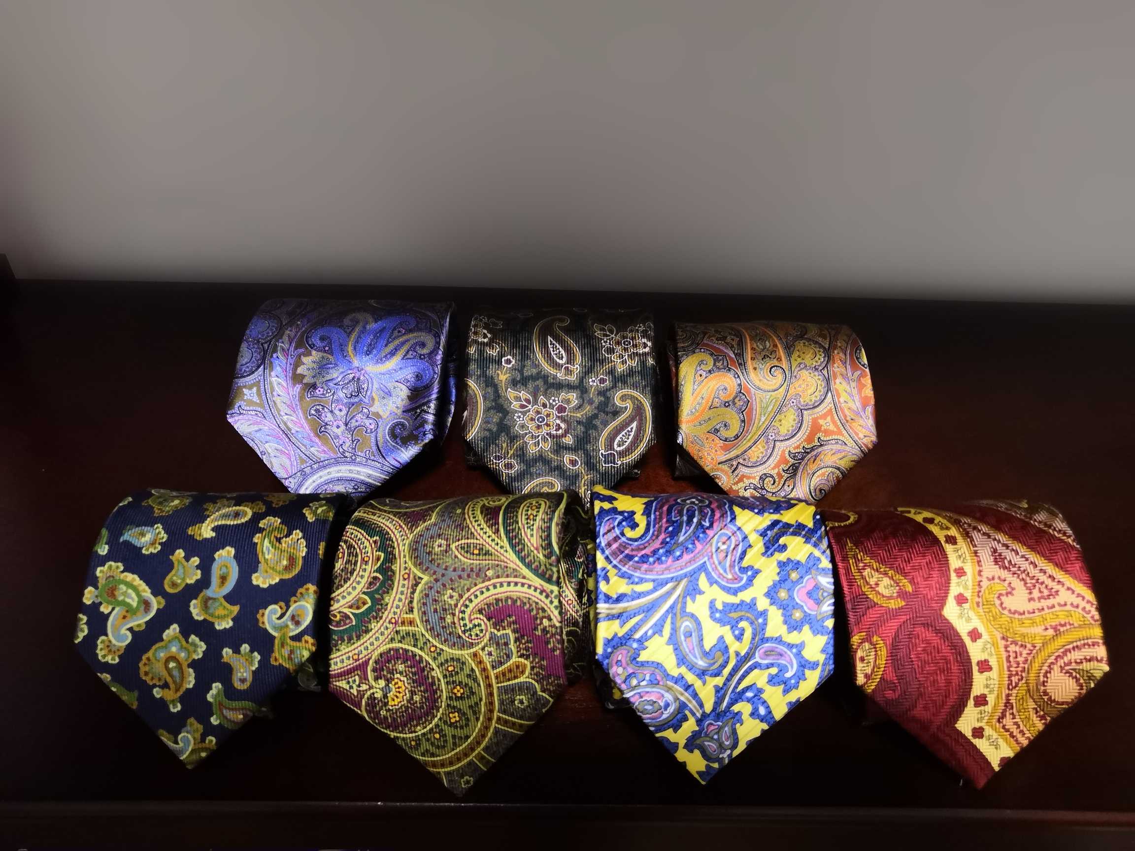 Spot brioni Tie Made in Italy Gentleman formal Paisley Pattern Indian Big Flower Yuppie