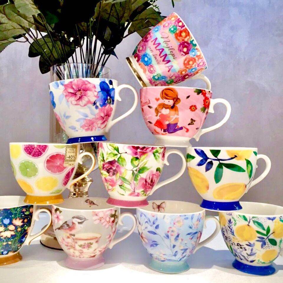 Ceramic Mark Cup Large Capacity Breakfast Milk Water Glass Creative Personality Can Love Female Home Nordic Wins Coffee Cup