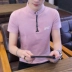 2019 mới áo sơ mi polo ngắn tay nam cotton giản dị cá tính đứng cổ áo nửa tay áo thun nam quần áo trên áo thun thủy triều V - Polo ao polo nam Polo