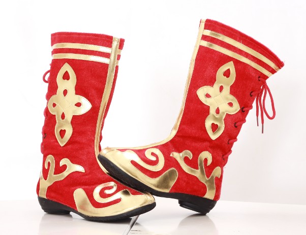 Minority dance boots Mongolian dance boots Xinjiang dance boots Tibetan boots Qiang dance boots drum shoes long women's boots
