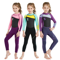 New 2 5MM childrens diving suit one-piece warm swimsuit girl snorkeling surfing jellyfish coat