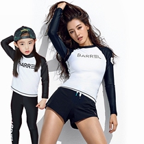 New Korean version of childrens split swimsuit male and female long sleeve surf suit sunscreen swimsuit floating diving suit clothing parent-child model