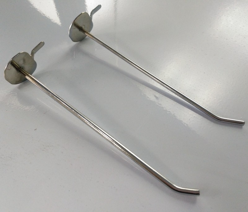 Single Foot Apple Hook Ornament Shelf With Pore Plate Hook Hole Plate Hook Apple Single Footed Straight Hook Show Rack Hook