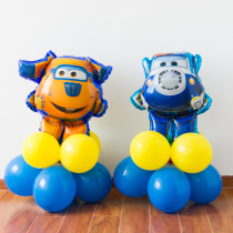 Super Fly-Man Cartoon Column Road Leading Aluminum Film Balloon 61 Childrens Birthday Party Arranged Babys Birthday Decorations