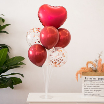 Table floating balloon wedding decoration proposal confession balloon column bracket ground floating wedding room wedding birthday scene layout