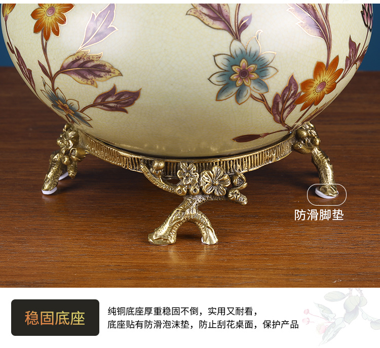 European household soft adornment example room swan copper vase ceramic arts and crafts have the sitting room porch flower decoration