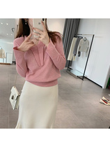 DAJOS gentle and intellectual light and soft waxy wool and cashmere sweater