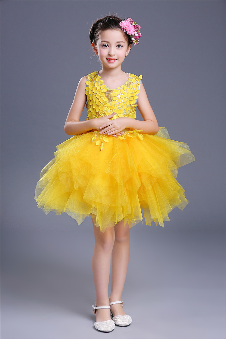 Ngày thiếu nhi Trang phục biểu diễn ngày thiếu nhi Trang phục nữ Tutu hợp xướng lớn Quần áo mẫu giáo Trang phục biểu diễn dễ thương Đọc thơ áo khoác trẻ em 10 tuổi