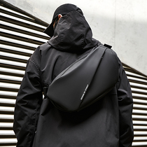 Hong Kong I Tgreg functional inclined satchel for men large capacity chest bag multifunction casual single shoulder back difference bag