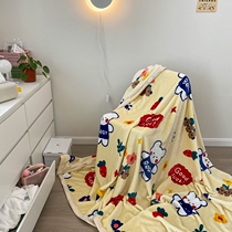 Milk fleece blanket winter thickening bed coral fleece student dormitory bed sheet person flannel blanket bed quilt