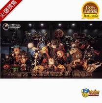 Spot showhand SHS straw hat nine people group Halloween straw hat Group statue