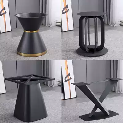 Iron frame custom welding custom table leg bracket Round table wrought iron rock board Large table table feet Table table legs Table frame table legs