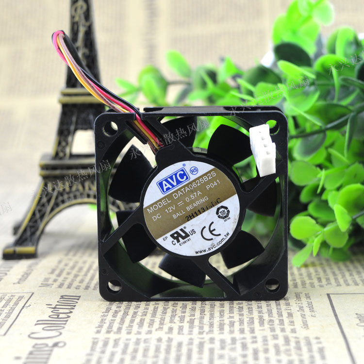 Qihong AVC DATA0625B2S 12V 0 57A 6 cm 6025 high air volume double ball