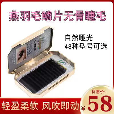South Korea nano swallow feather hair scale hollow flat hair super soft real wind blowing super mink grafting eyelash