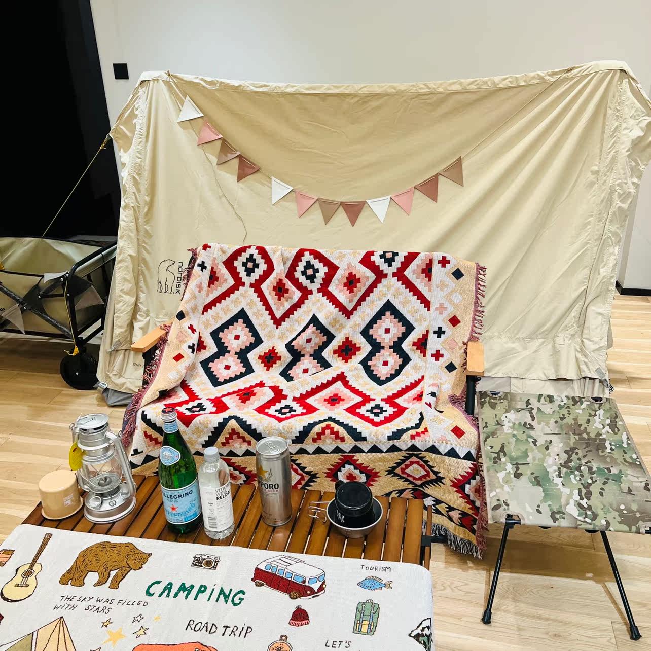 Rwandan National Wind Indian Sofa Blanket Decoration Blanket 40% Cotton 60% Polyester Camp Bazaar Decoration Camping