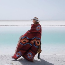 Tea Card Salt Lake National Pure Cotton Thread Blanket Bohemian Sofa Blanket Decoration Blanket travel Qinghai Lankawi