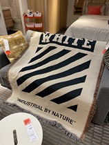 Off White Personality Tide Card Carpet Bed Blanket Decoration Blanket Casual Blanket Cool Couch Blanket Trend Tapestry Background