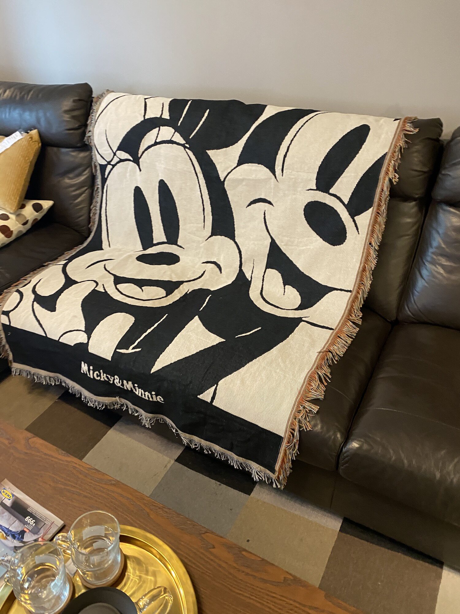 Black and White Mickey Nostalgic Retro Tapestry Living Room Decorative Tapestry Art