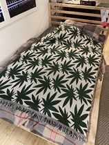 Jamaican Reggae Hemp Leaf American Street Hip Hop West Coast Blanket Sofa Blanket Decoration Blanket