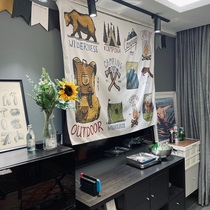 Travel climbing Climbing Camping Camp Campsite Camping Camping Outdoor Aesthetic Compass background cloth