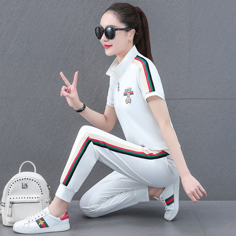 Jordan Noo Summer short sleeve sportswear suit women's thin section casual 361 fashion trendy breathable standout two-piece set