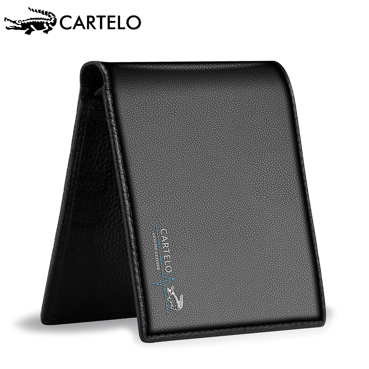 Cartelo Crocodile Wallet Men's Genuine Leather Youth Top Layer Cowhide Wallet Men's Wallet Thin Versatile Wallet