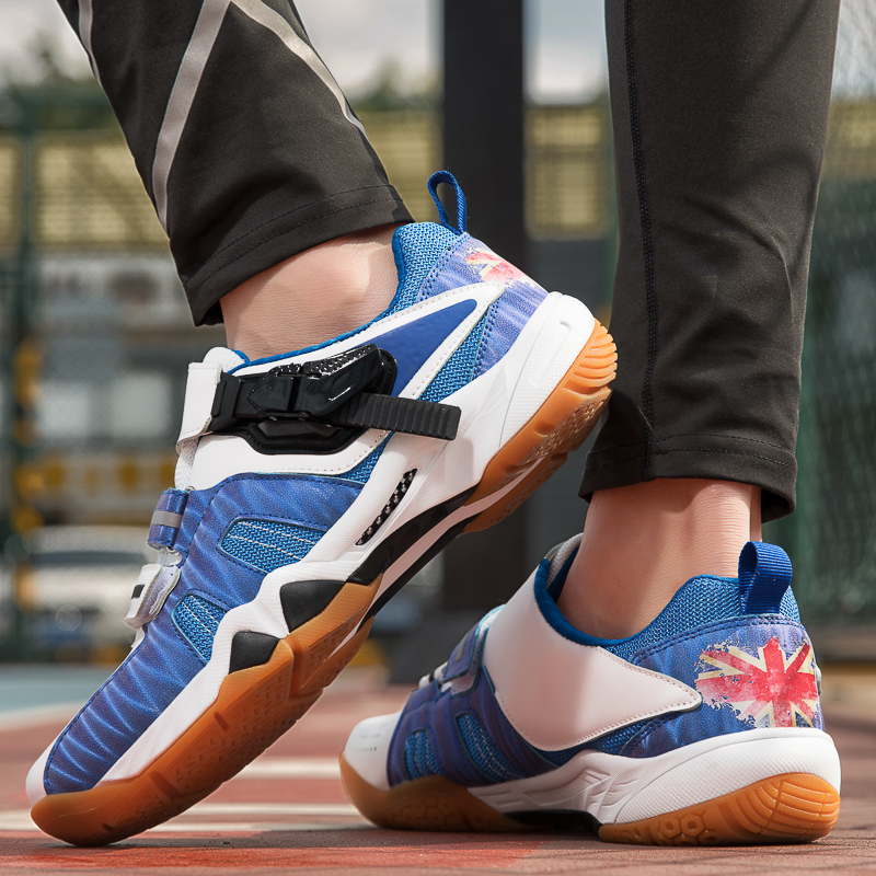 Speed ​​Bot automatic knob buckle fast lace table tennis shoes men and women breathable badminton shoes lightweight tennis shoes