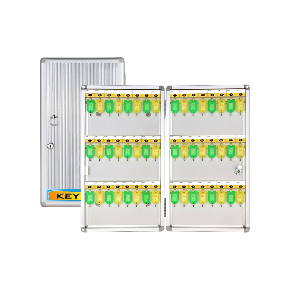 48 Hung Keybox Wall-mounted Aluminum Alloy Car Key Management Cabinet Home Key Storage Box Manufacturer Customized