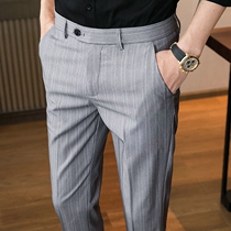 Tide men pants 2021 new high-end business spring and autumn slim feet autumn and winter casual mens trousers