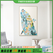 Three Miss Nordic style creative decorative painting living room background wall painting bedroom bedside porch hanging painting whale