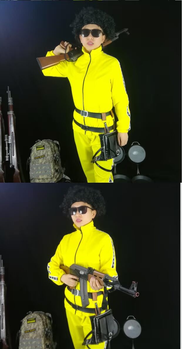 Cho thuê COSPLAY COS quần áo vũ khí đạo cụ Quần áo Jedi nam nữ ăn một con gà thiết bị thật Quần áo nhỏ màu vàng - Cosplay đồ cosplay mèo