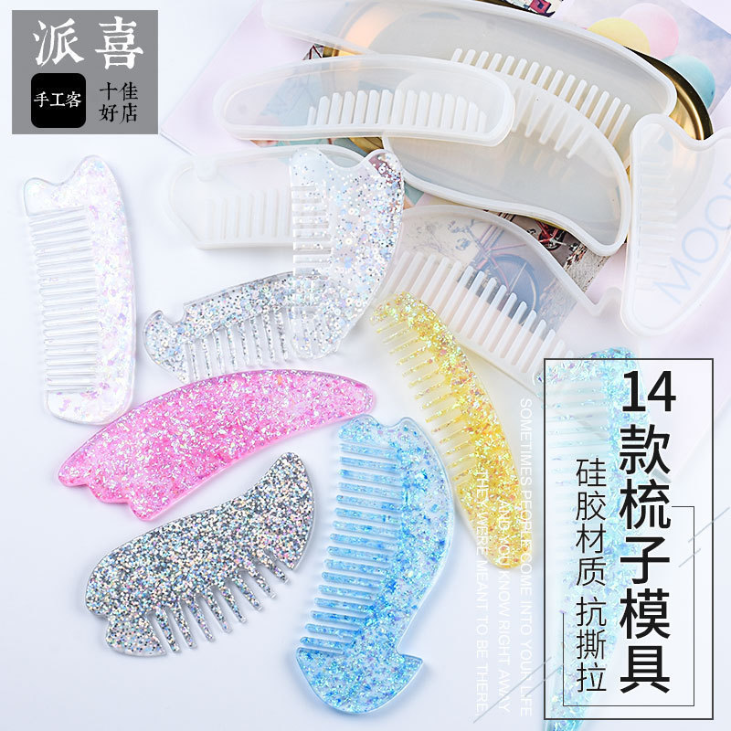 Pixiy Diy Crystal Drop Comb Mould Silicone / Crown Creative Creative Mirror Handmade Mold Accessories