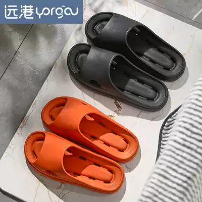 Hollow bathroom slippers women Summer indoor non-slip soft bottom anti-odor water leakage quick-drying Bath men household dressing room
