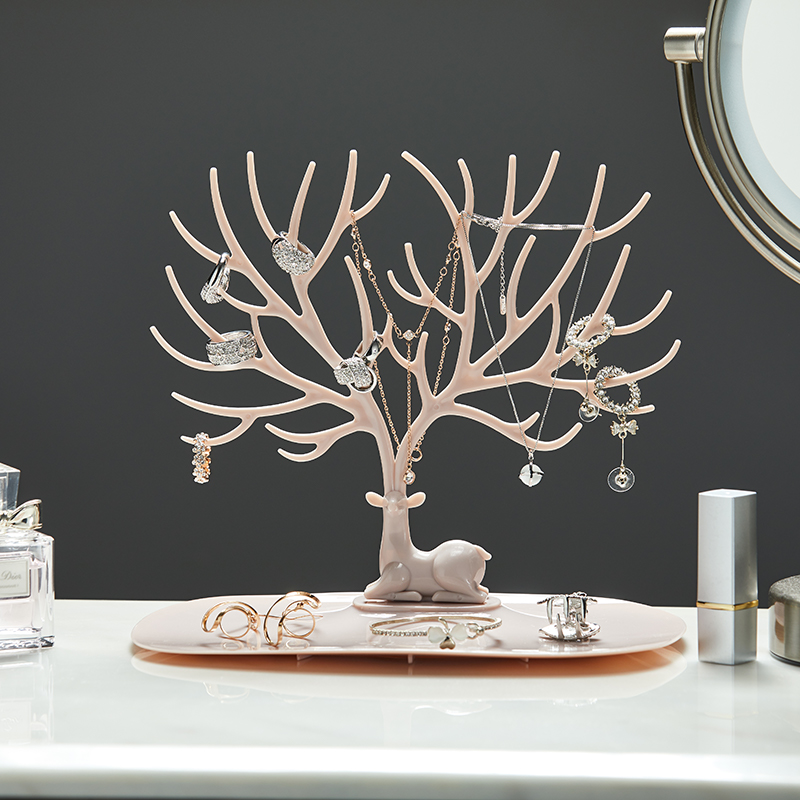 Door key storage rack Entrance desktop storage rack Storage box Living room creative ornaments Bird tree jewelry rack