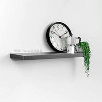 Pioneer Metal Sense Grey Partition Modern Brief Wall Solid Wood Shelve Shop Apartment Folk and Decorative Laminate shelf