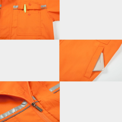 Мужской светоотражающий летний комбинезон, летняя летняя одежда с молнией, короткий рукав