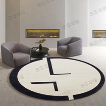 Black & White Light Lavish Style American Japan-Japan Round Living Room Dining Room Dining Bedroom Bookroom Genguan Computer Chair Handmade Carpet