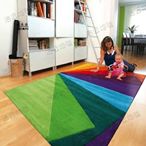 Color Geometric Children Carpet Living Room Tea Table Sofa Rug Bedroom Bedside Book House Genguan Handmade Nitrile rug