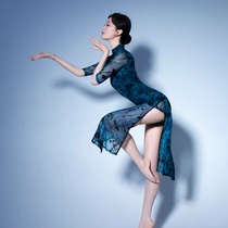 Pan Dance Bat Classical Dance Suit Qipao Body Рифмуется С Женским Взрослым Открытым Вилкой Китайский Танец Национальный Латынь