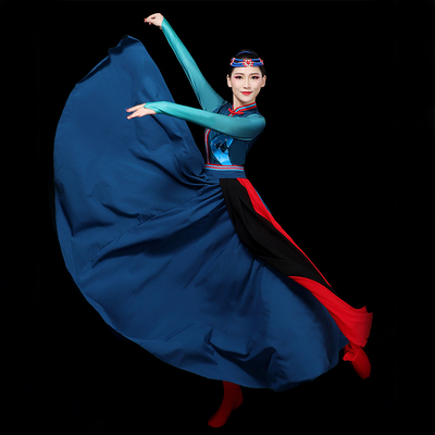 Chinese folk dance dress for women Mongolian performance costume women&apos;s long skirt ethnic classical dance big swing skirt ethnic dance performance Costume