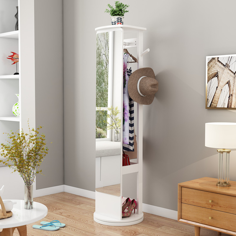 Multifunctional full body mirror full body Home floor mirror hanging clothes hat rack containing integrated mirror swivel brief about full body mirror