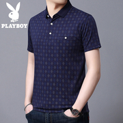 Playboy Polo ngắn tay t-shirt mùa hè đầu mỏng kinh doanh bình thường áo thun xu hướng trung niên nam của nam giới