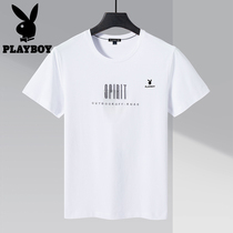 Playboy mens short sleeve T-shirt loose round neck Tide brand half sleeve print clothes summer casual T-shirt men