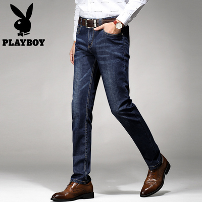 夏季超薄花花公子牛仔裤男宽松直筒长裤