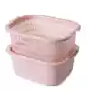 Can be stacked double plastic washing basin Kitchen washing basket Multi-function fruit basket drain basket washing basket