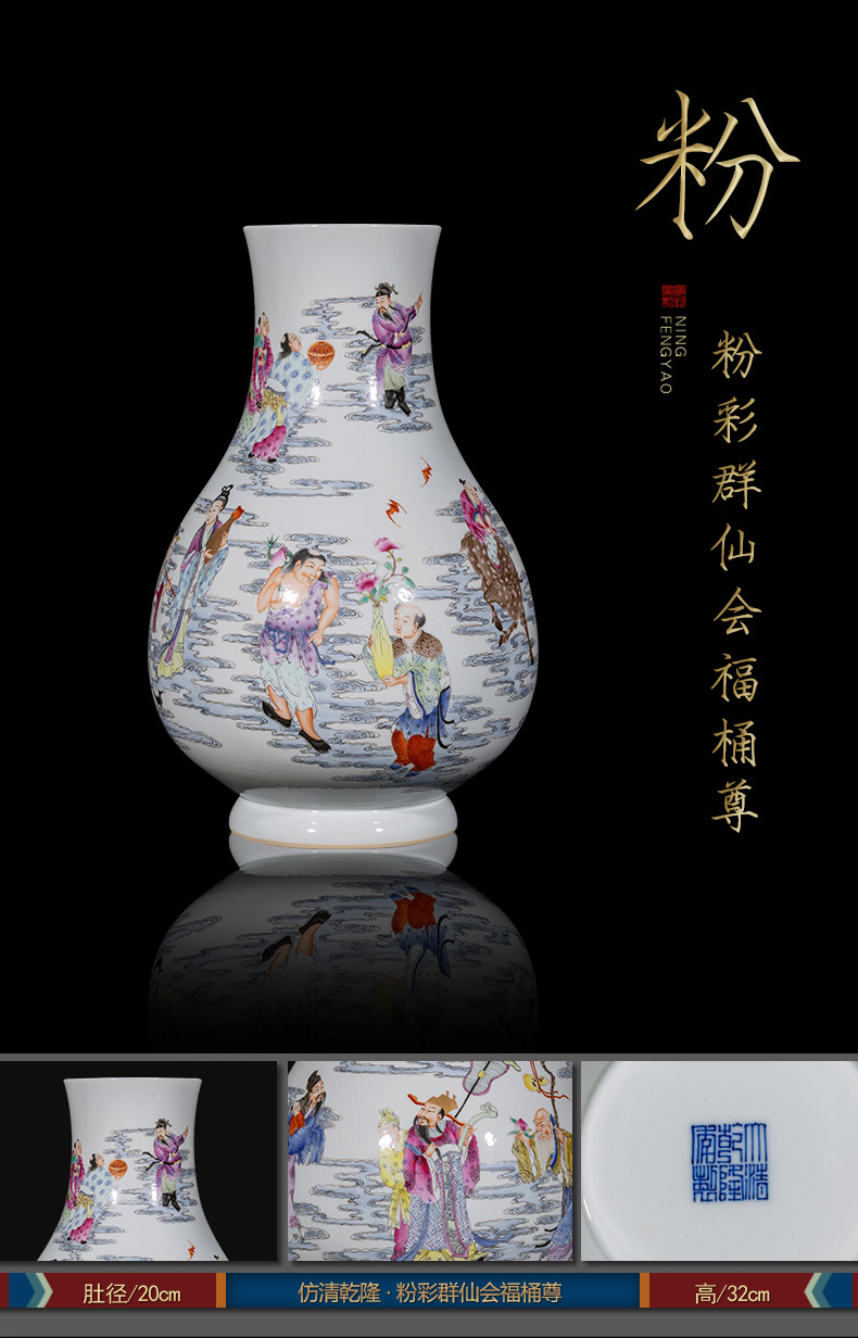 Ning hand - made antique vase seal up with jingdezhen ceramic bottle furnishing articles, the sitting room is blue and white porcelain Chinese orphan works, eighty - six