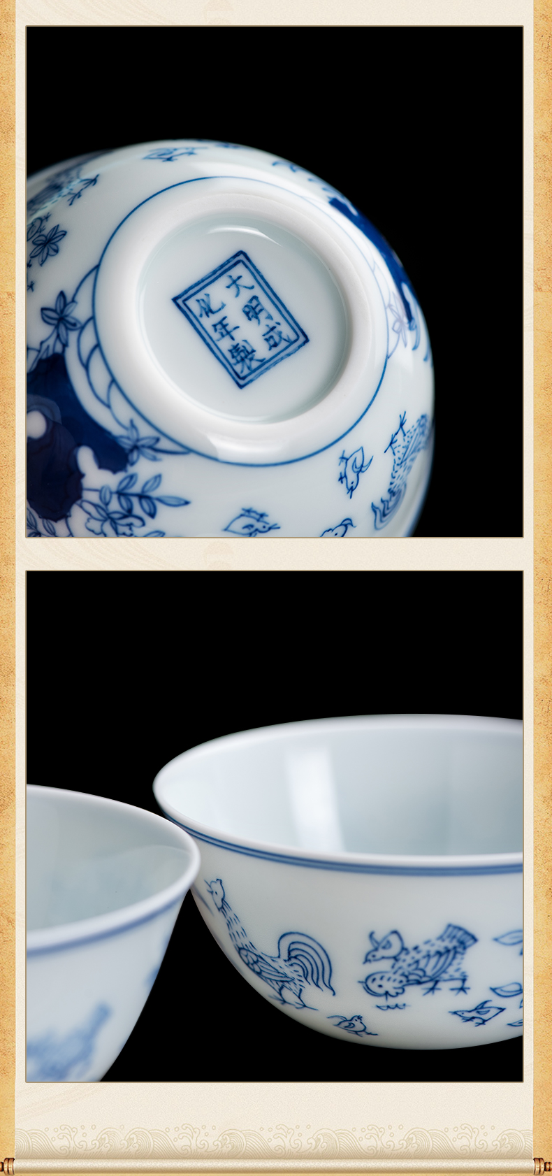 Better sealed up with jingdezhen hand - made of da Ming chenghua dou see the cylinder cup sample tea cup kung fu tea cups with ceramic masters cup