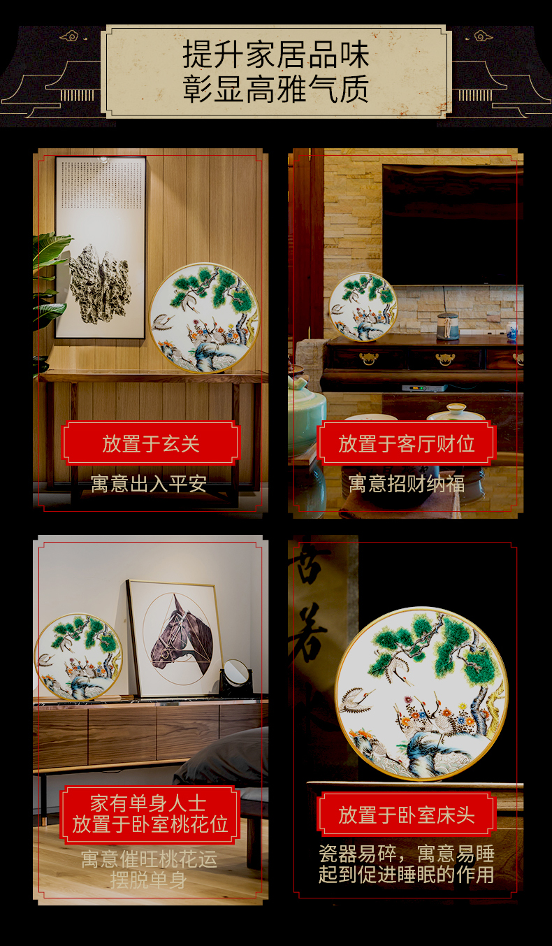 Ning hand - made antique vase seal up with jingdezhen ceramic bottle furnishing articles sitting room six cranes with spring jewelry box blue and white porcelain