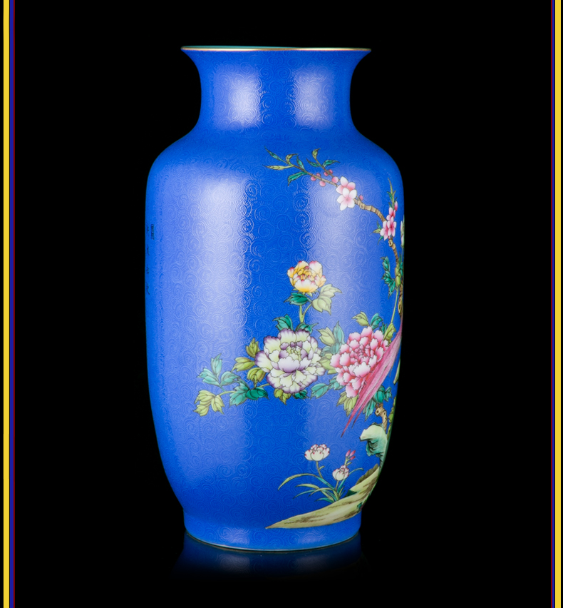 Better sealed up with enamel furnishing articles of the new Chinese style household jingdezhen ceramic vases, hand - made handicraft sitting room adornment