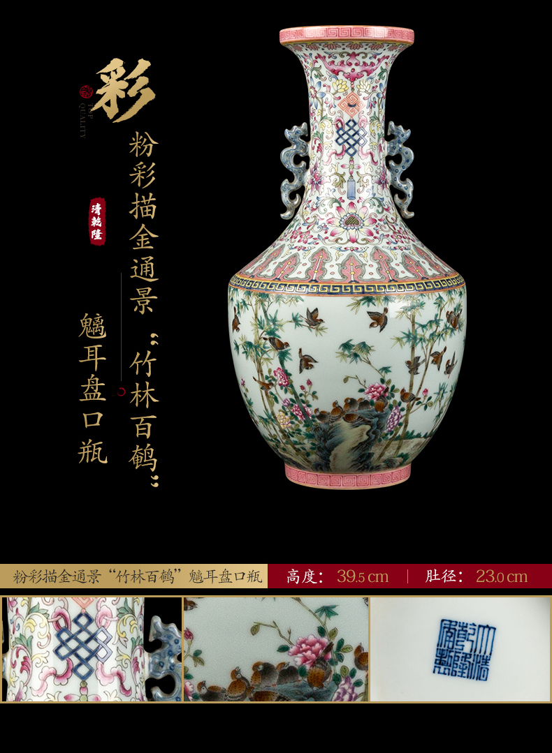 Ning hand - made antique vase seal up with jingdezhen porcelain furnishing articles sitting room of Chinese style of blue and white porcelain acura one hundred and twenty - six period